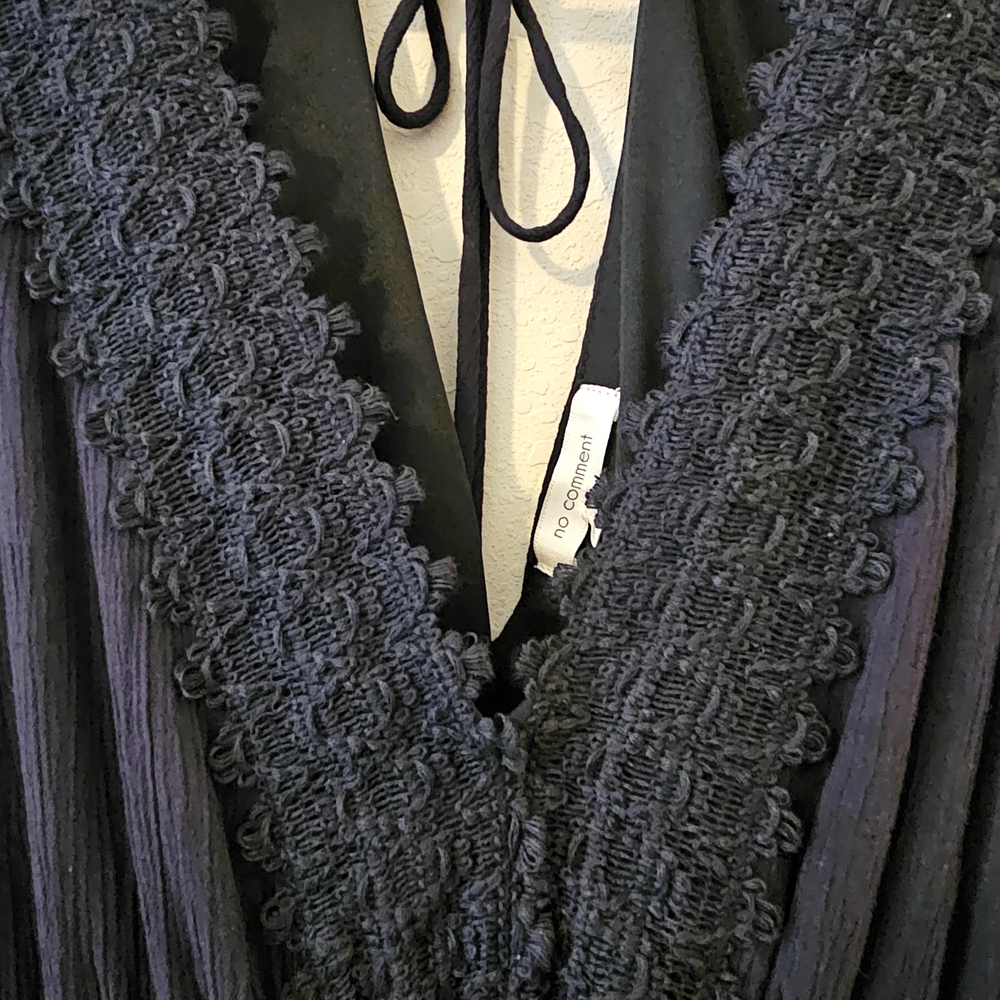 No Coment Bohemian Black Sleeveless Tiered Dress NWT - Picture 4 of 12